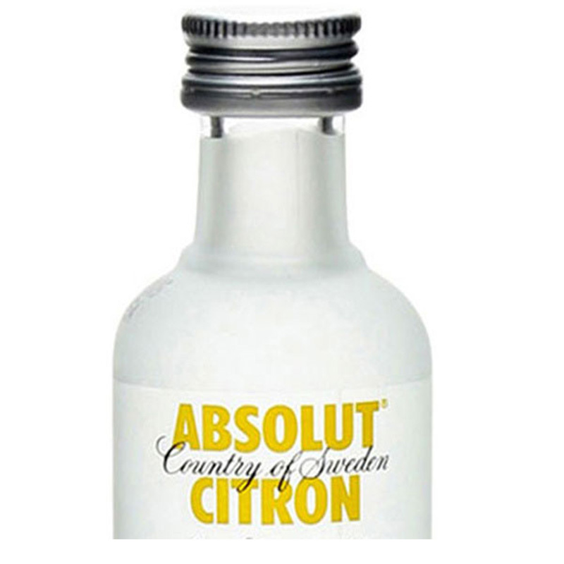 绝对伏特加(Absolut Vodka)洋酒 柠檬味伏特加酒 风味小酒伴 50ml