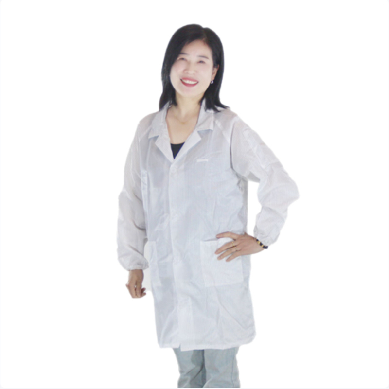 防静电大褂长款男女无尘服 白色3xl码 电子车间防尘工作服