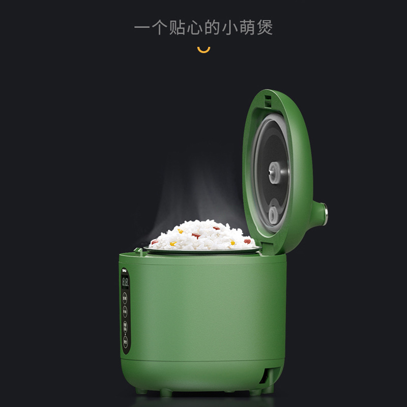 诗杭电饭煲迷你电饭煲电饭锅家用小型电饭锅1-2人多功能智能预约煮粥电饭煲学生宿舍可用0.8L 樱花粉 SK-101