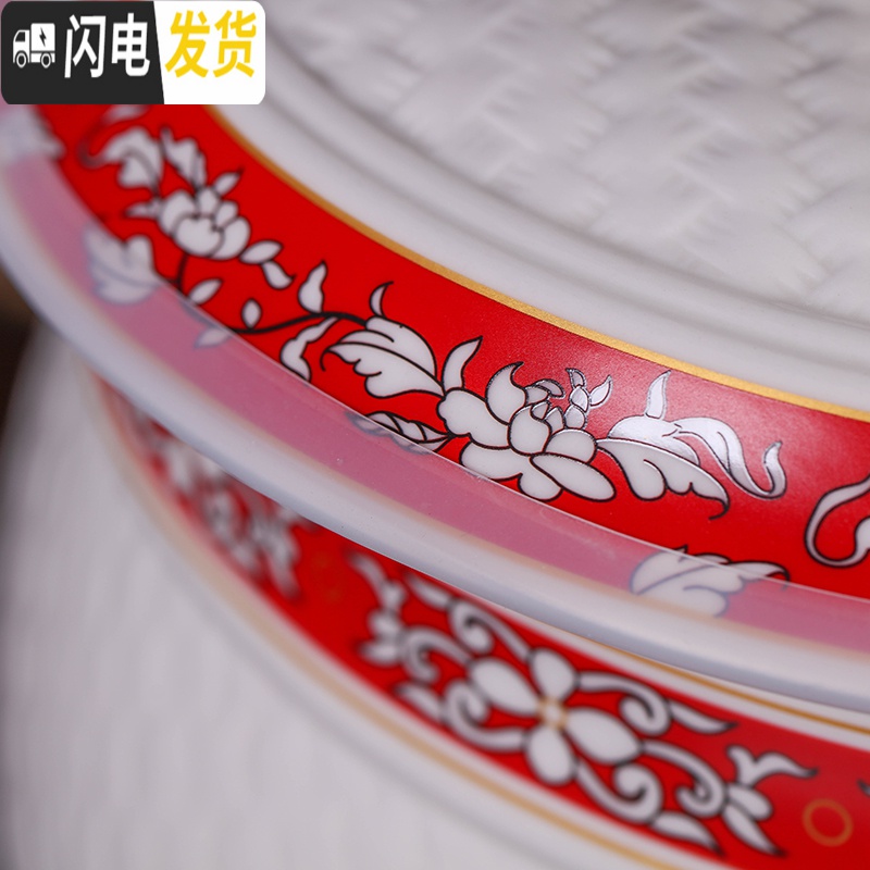 三维工匠陶瓷米缸米桶储米箱家用5斤10kg20斤装带盖面粉密封储物罐防潮虫收纳桶高清大图