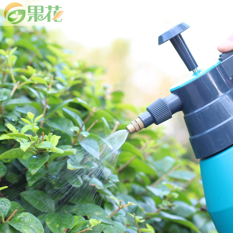 津沽园艺 气压喷壶 1L 水位可视 孔雀蓝树脂 家庭园艺喷水壶 结实耐用喷壶 1个