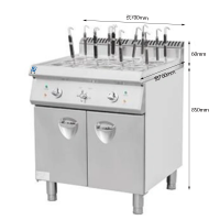 瑞宇明档电煮面炉连柜700*700*850+60mm/12KW/380V