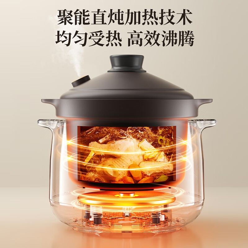 苏泊尔电炖锅DG50YC875 5L大容量微电脑预约单胆甜品炖煮5人以上家用高清大图