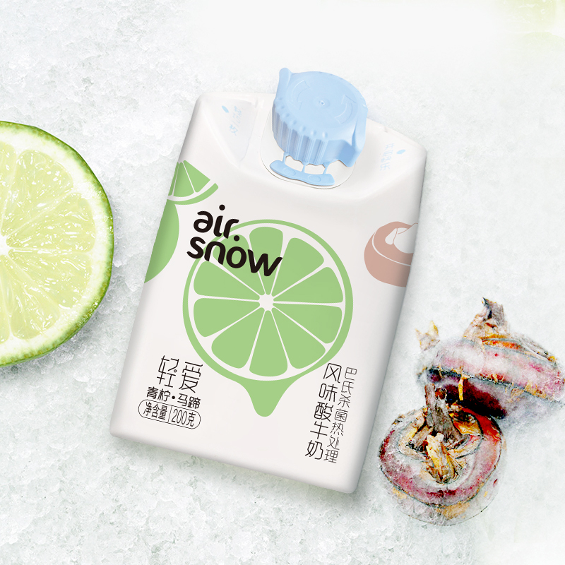 新希望 airsnow 轻爱常温酸奶 青柠马蹄味 200g*12盒 礼盒装