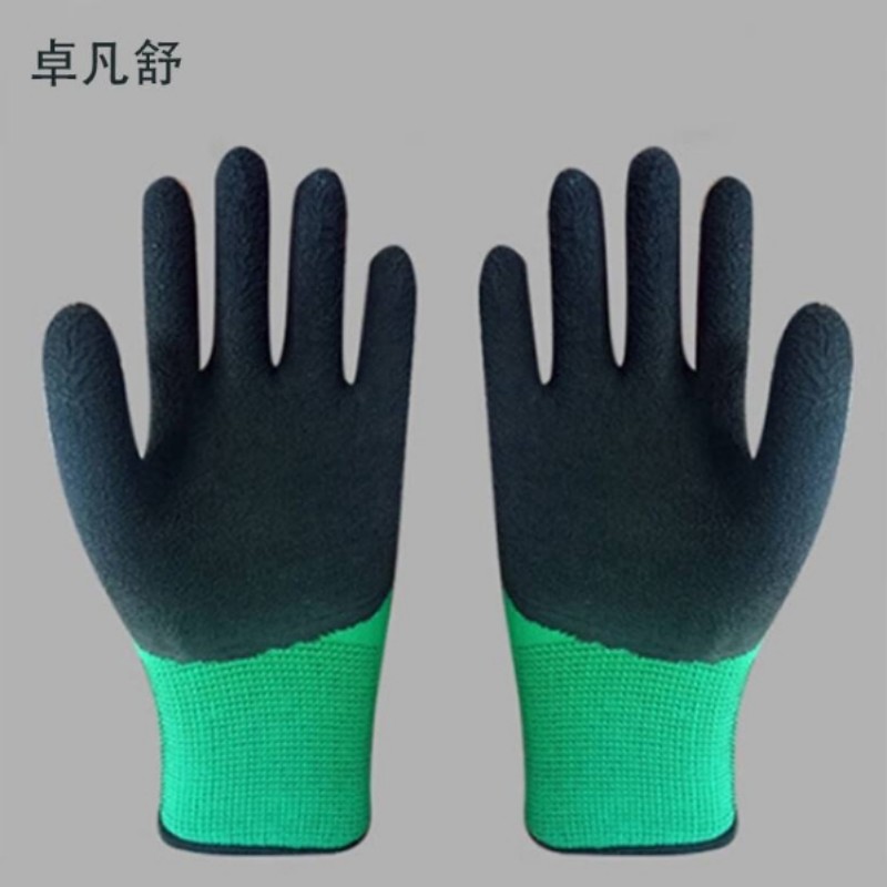 卓凡舒 绿色大半挂手套 均码 双高清大图