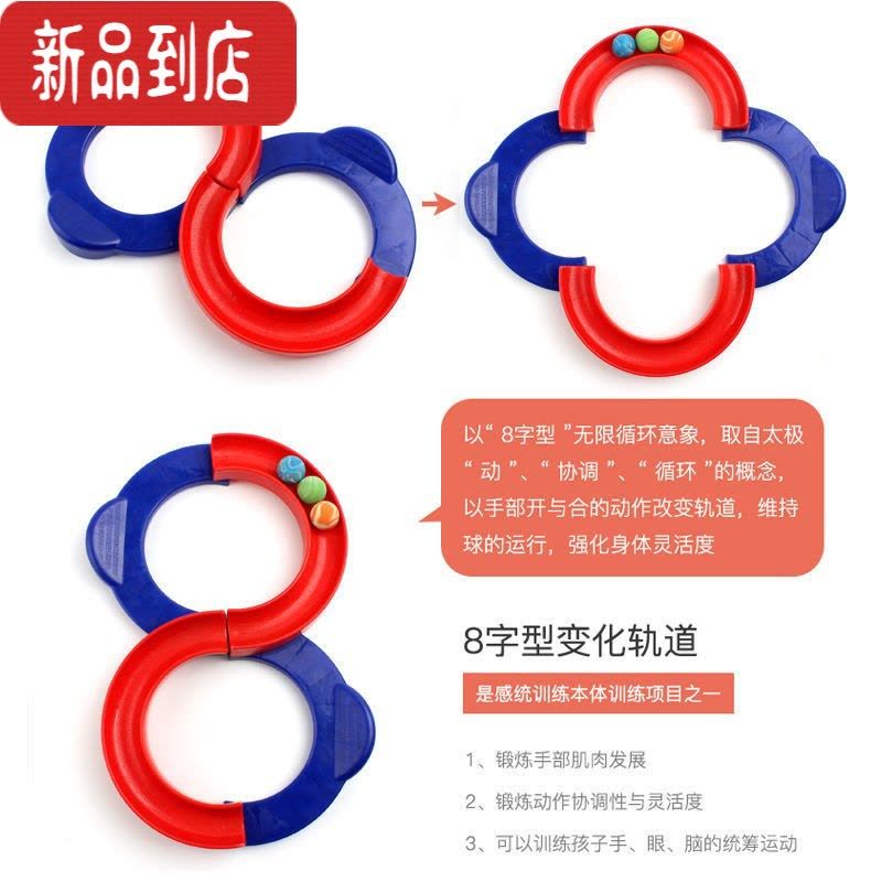 真智力88轨道球专注力感统训练8字玩具八八抖音提高注意力器材儿童益智 红绿88轨道加厚款(送6个球)图片