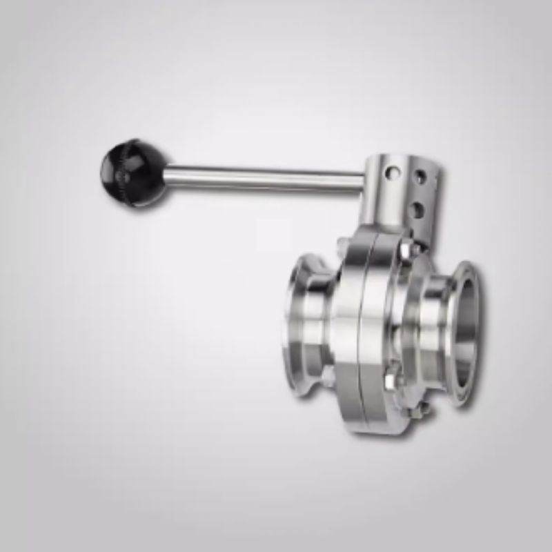 304快装蝶阀 φ25卡盘50.5 货期5-10天高清大图