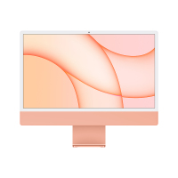 2021新款 Apple iMac 24英寸 一体机电脑 M1芯片 8GB 512GB SSD 4.5K屏 橙色