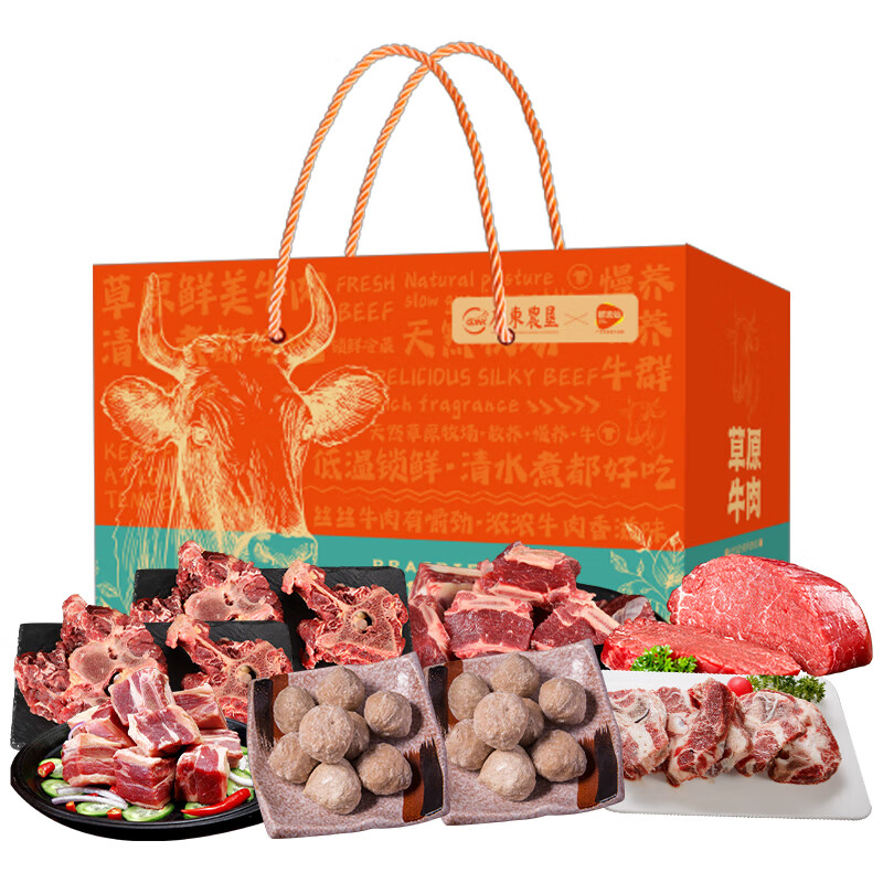 24年广东农垦鲜吉仙牛肉礼盒398型 2100g 415*220*291高清大图