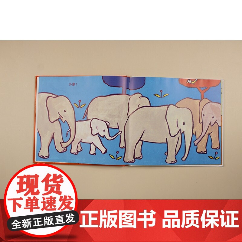 正版图书魔法象·图画书王国·0-3岁幼儿童谣启智经典图画书:小象(精装绘本)(日)窗道雄著9787559837561高清大图