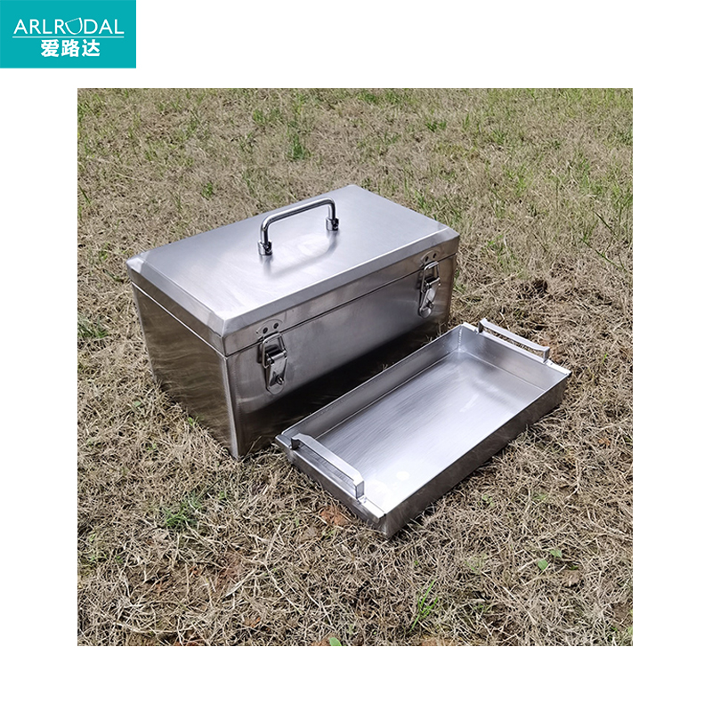 爱路达不锈钢手提工具箱可定制 35*20*18cm+有隔层/个