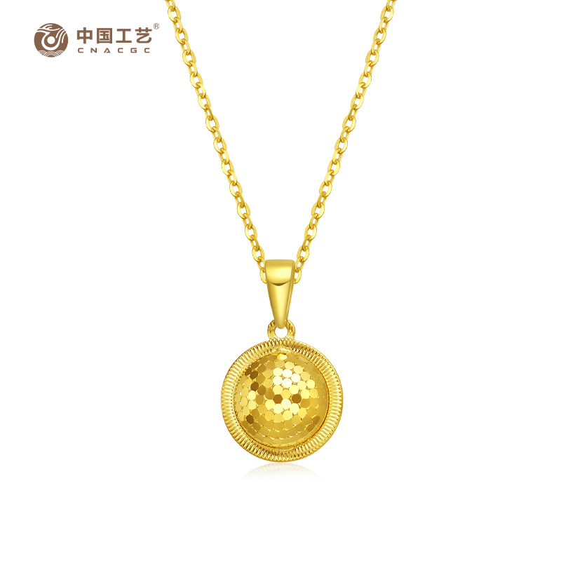 黄金足金999闪耀福禄爆闪葫芦吊坠套链