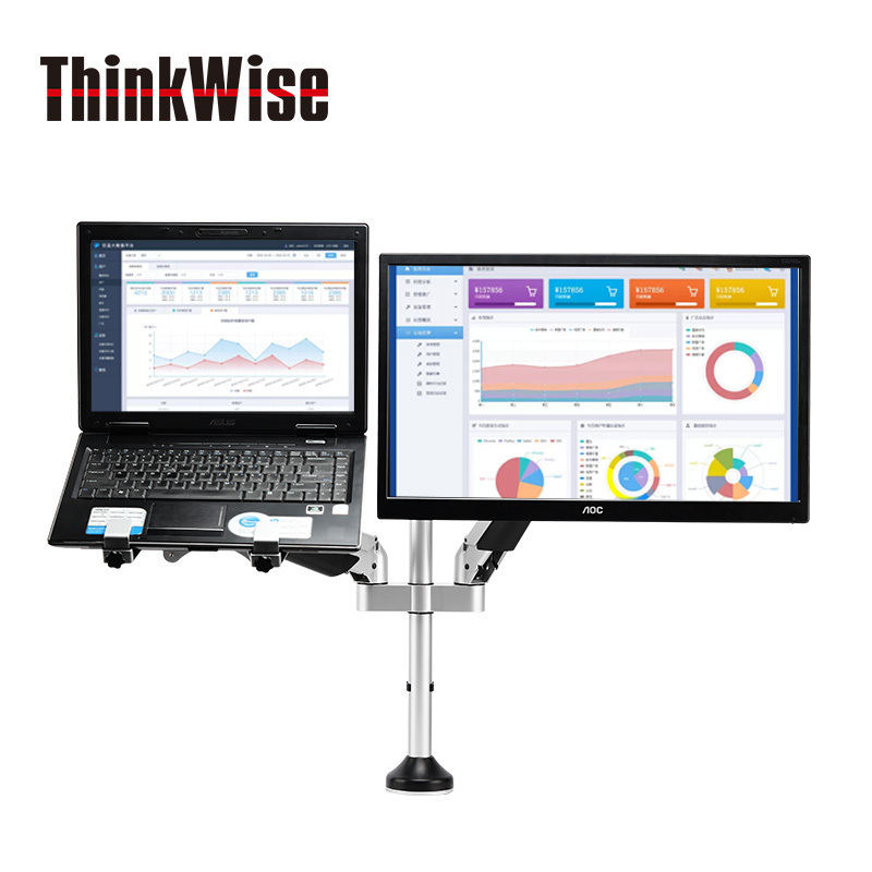 慧想(Thinkwise) 显示器支架 双屏气压支架 万向旋转升降 BS201