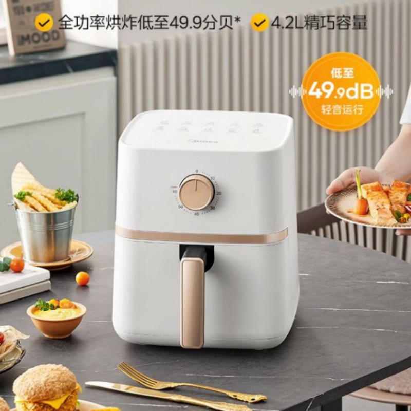 美的(Midea)空气炸锅家用4.2L大容量旋钮操作KZE401X9高清大图