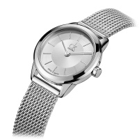卡文克莱(Calvin Klein) MINIMAL系列欧美品牌中性情侣石英表通用 白盘银色 K3M22126