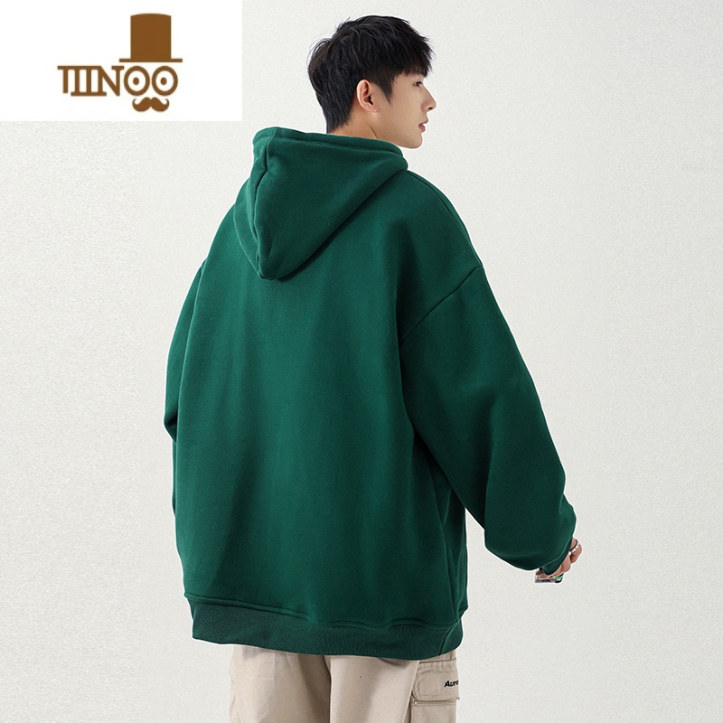 YANXU480g卫衣男2023新款美式潮牌复古连帽高街秋装打底上衣服高清大图