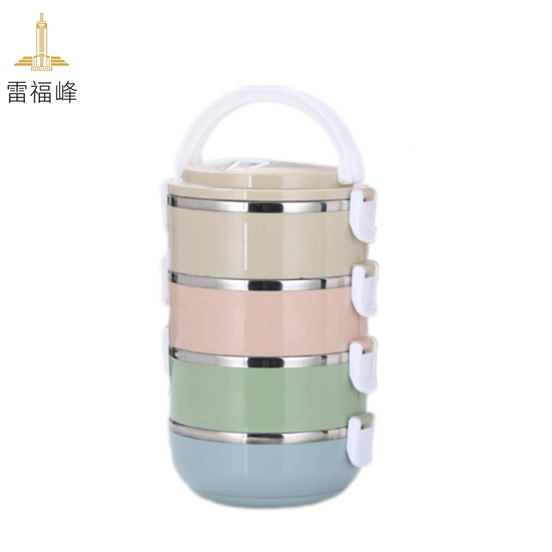 雷福峰 304饭盒圆形便当盒304四层/个