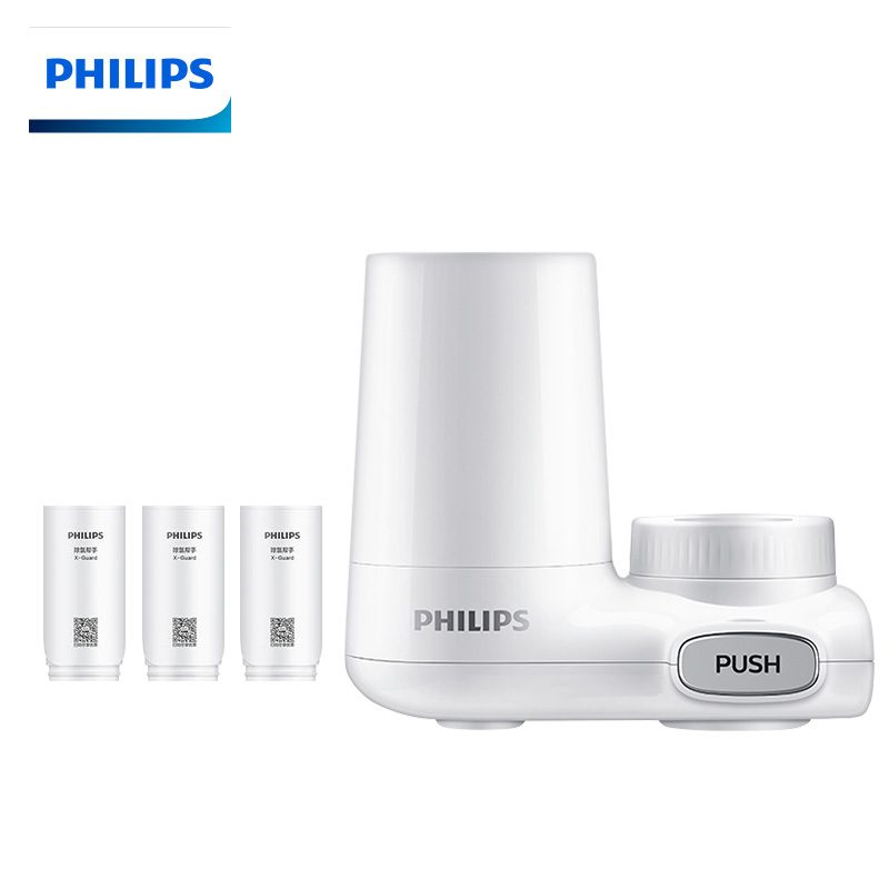 飞利浦(Philips)水龙头滤水器家用水龙头净水器 厨房自来水过滤器日本进口滤材净水机AWP3600 一机三芯