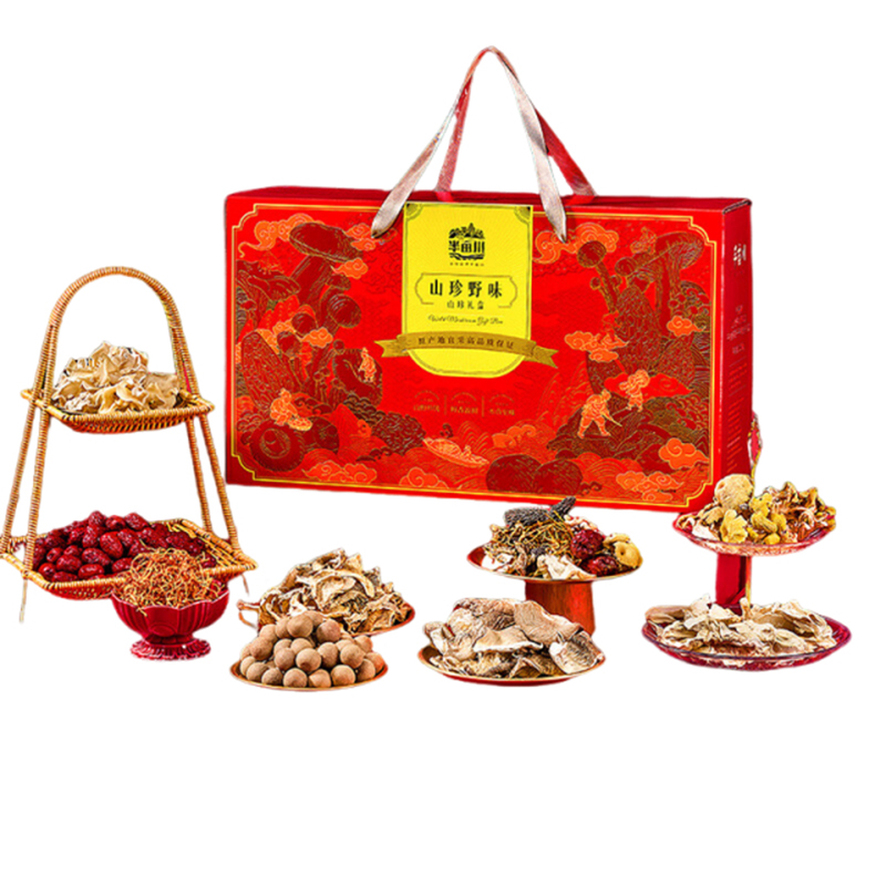半亩川 山珍野味 牛肝菌蛹虫草红枣羊肚菌汤包 1.35kg / 盒高清大图