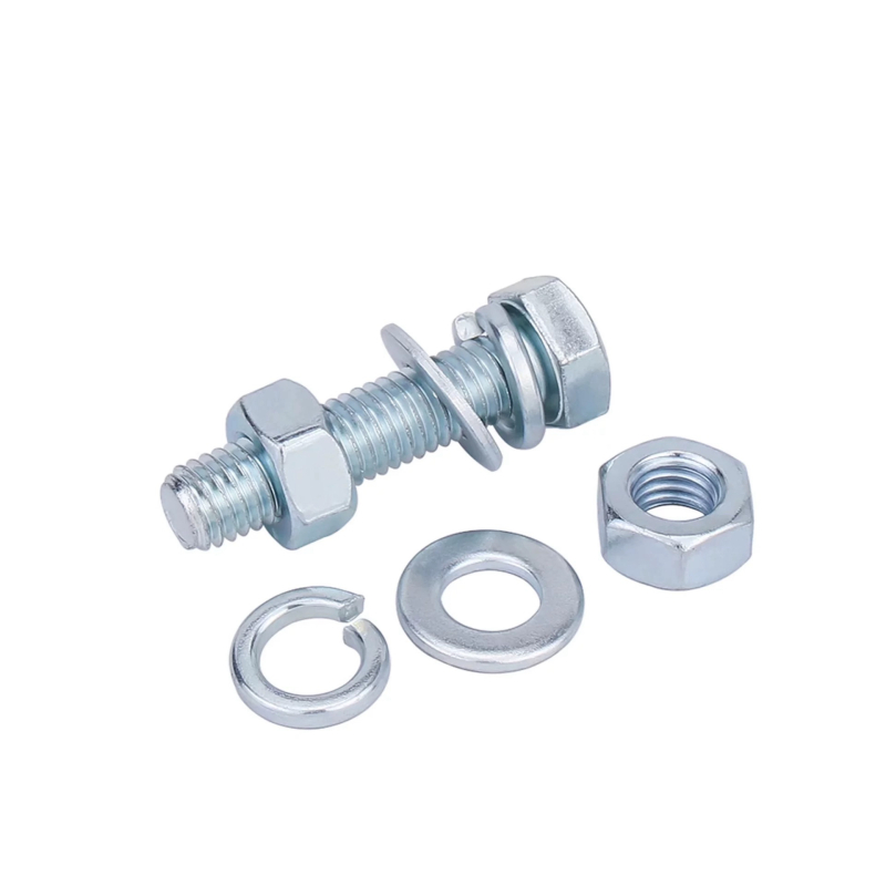 鑫迈凯斯 4.8级外六角螺丝螺母套装 M20*60[杆+母+平弹垫]套高清大图