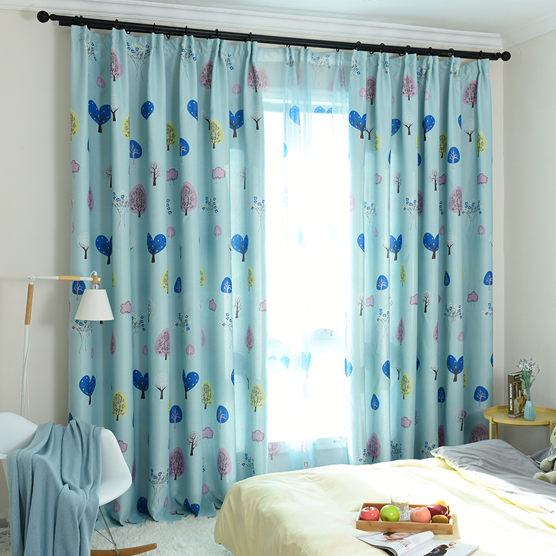 帮汇北欧窗帘遮光成品定制简约现代百搭卧室儿童房男孩女孩落地窗飘窗