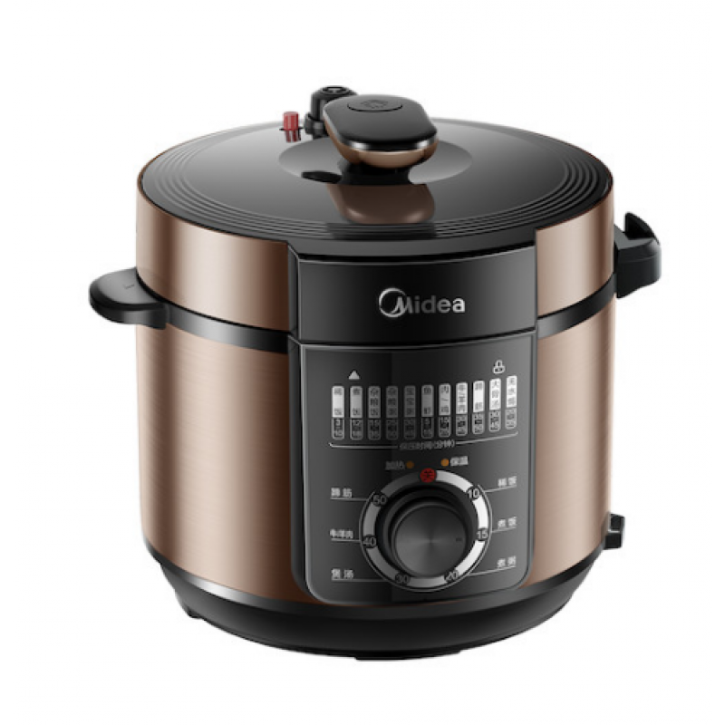 美的(Midea) MY-YL50M132 家用电压力锅 双胆多功能5L大容量电高压锅旋钮操作高压锅