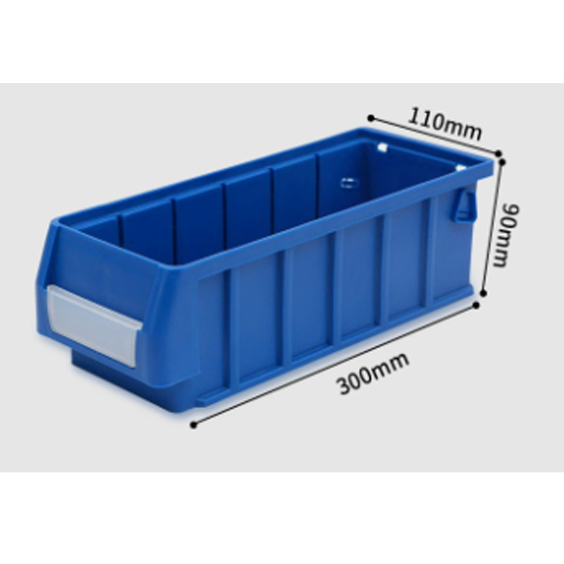 分隔式塑料分格箱货架物料盒小号1号(300*117*90)蓝色 含小号隔板5个[实际测量有偏差]高清大图