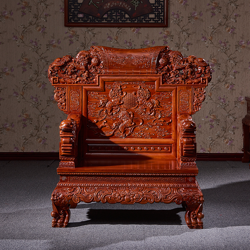 琪梦红木家具沙发11件套刺猬紫檀实木客厅组合麒麟王123花梨木沙发