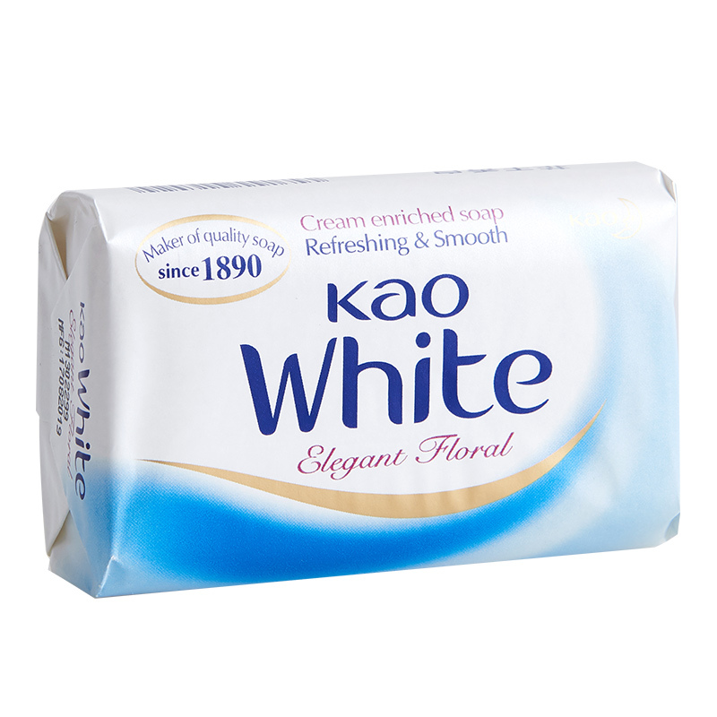 花王(KAO)花香沐浴皂 130g*3块装洗手洁面沐浴洗衣皂香皂 (组) 白色[CWFD]