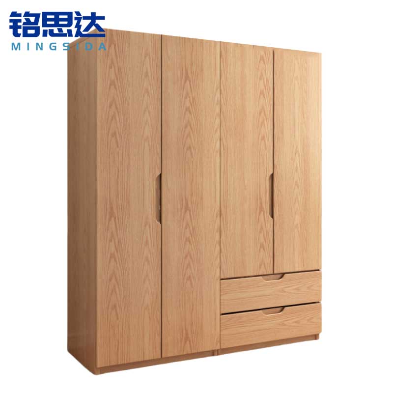 铭思达实木衣柜四门台高清大图