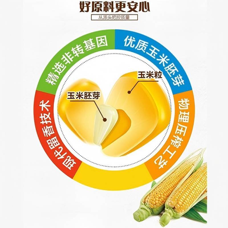 鲁花香味家族玉米胚芽油5L*1瓶