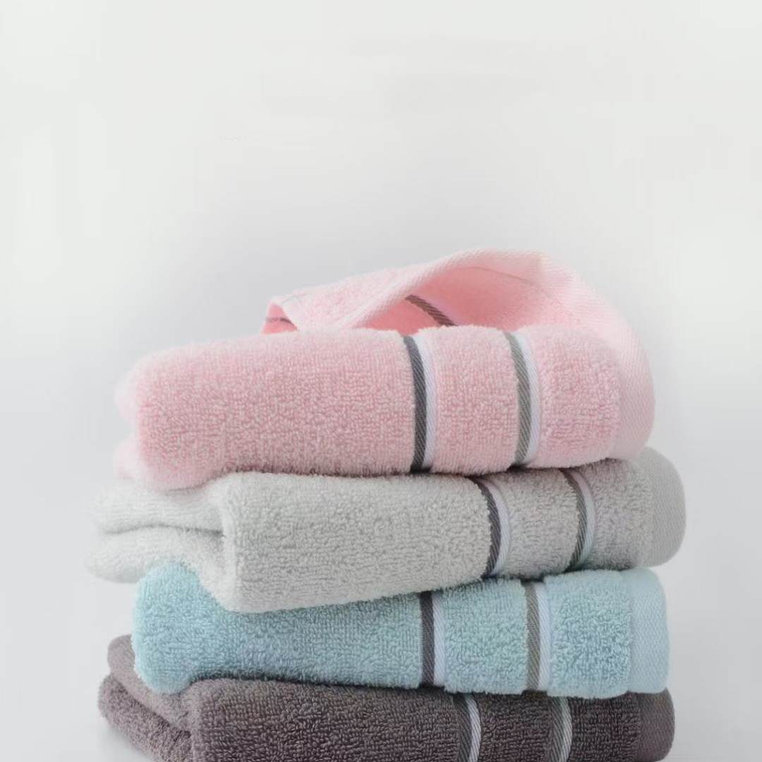 洁丽雅毛巾纯棉洗脸巾吸水全棉家用70*34cm 4条装高清大图