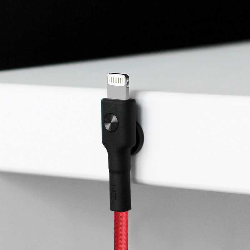 ZMI 紫米MFi认证苹果数据线1米编织线适用于苹果手机充电线iphone13Pro MAX/12/XR/8P红色1米高清大图