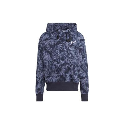 adidas 连帽品牌Logo印花卫衣 男女同款 银灰紫罗兰 外套 HR6994