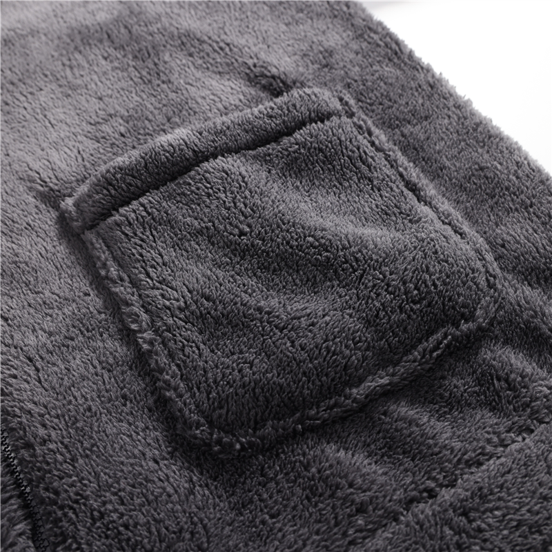 浪莎珊瑚绒男士睡衣秋冬季加绒加厚保暖法兰绒青年冬天大码家居服高清大图