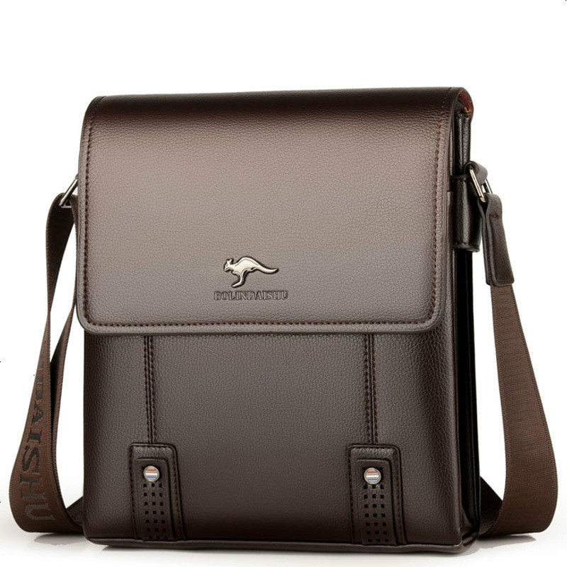 袋鼠男士单肩包斜挎包男包商务休闲潮流背包男视频