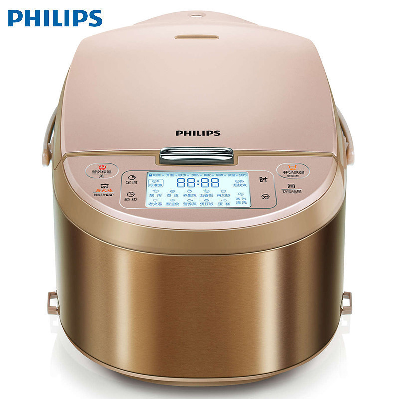 飞利浦（PHILIPS）电饭煲 HD3095 微电脑式电饭煲 全新柴火烧饭款4L
