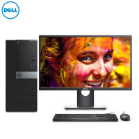 戴尔(Dell)Optiplex 商用电脑整机7050MT 27英寸显示器(I7-7700 8G 1T 铁路 )