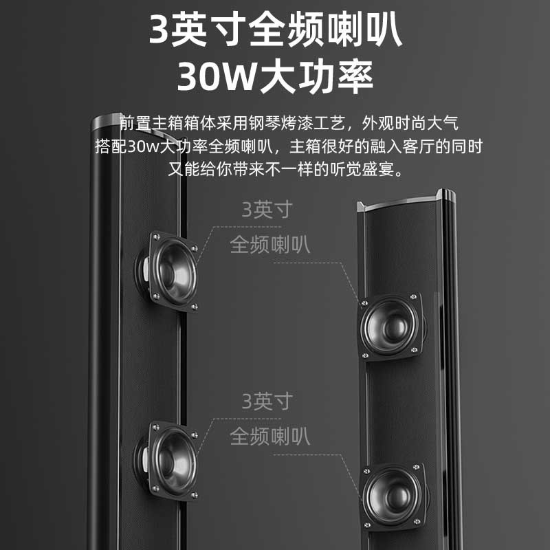 先科(SAST)A18家庭影院套装2 5.1家庭影院音响套装家用电视客厅壁挂落地音箱 (点歌机套装落地500G))高清大图