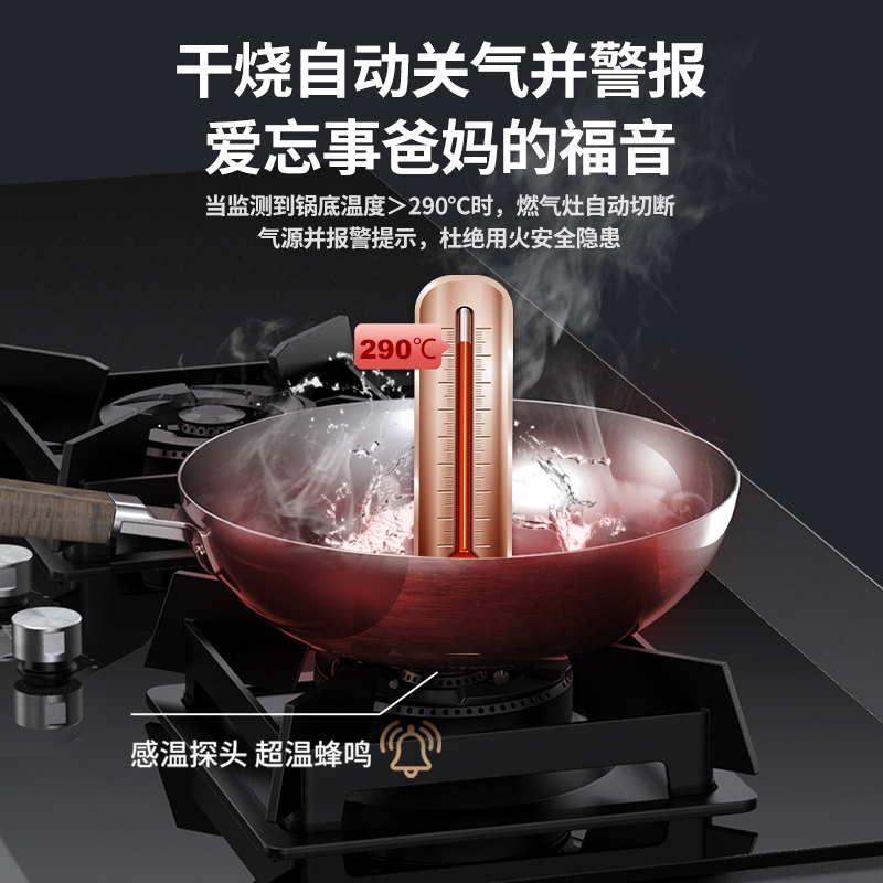 帅康(sacon)E8T01F燃气灶防干烧可调节双灶台式嵌入式煤气灶4.6kW大火力家用钢化玻璃免改孔炉具煤气炉液化气