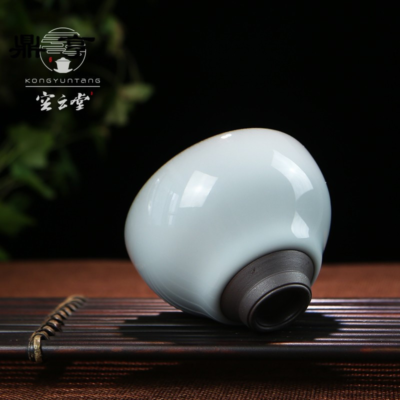 鼎亨 景德镇纯手工主人杯 收藏级官窑玛瑙釉茶杯品茗杯汝窑茶具