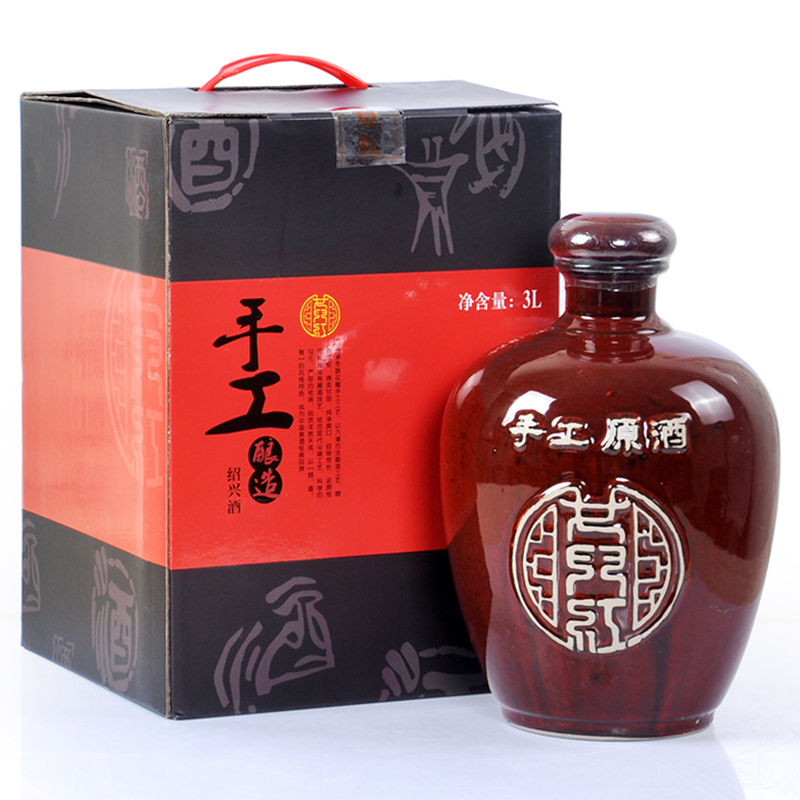 女儿红 绍兴黄酒坛装 2014年冬酿原酒陶坛装3L礼盒 厂家直送 周期较长 介意者慎拍