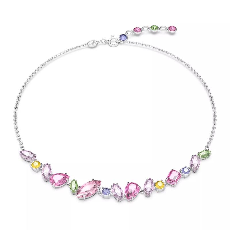 施华洛世奇(SWAROVSKI)银色金属项链女士时尚精致短款链条颈链日