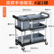 沃盛收餐车小推车多功能塑料移动酒店饭店餐厅商用三层收碗车上菜车 94*104*46 4盆2桶