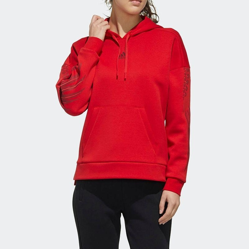 ADIDAS阿迪达斯连帽卫衣运动休闲舒适女装套头衫GG0772 Z