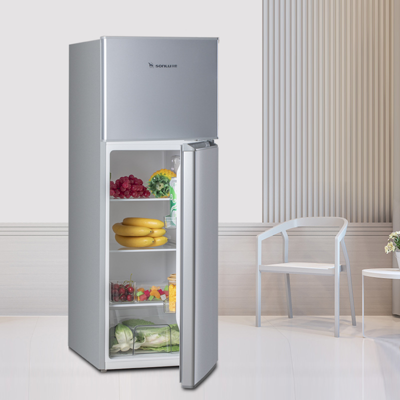 双鹿130升双门冰箱小型家用电冰箱节能低噪迷你两门宿舍租房小冰箱bbm