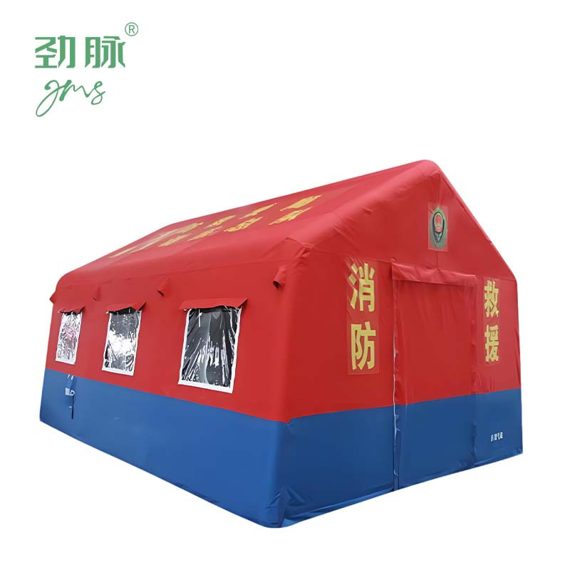 劲脉 救灾充气帐篷 5*5*3.8M 顶高清大图