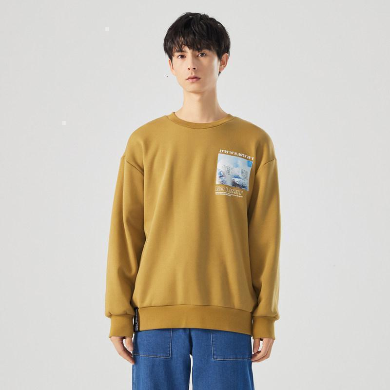 1件5折价1145可叠券美特斯邦威圆领卫衣男宽松新款冬季贴布印花韩版