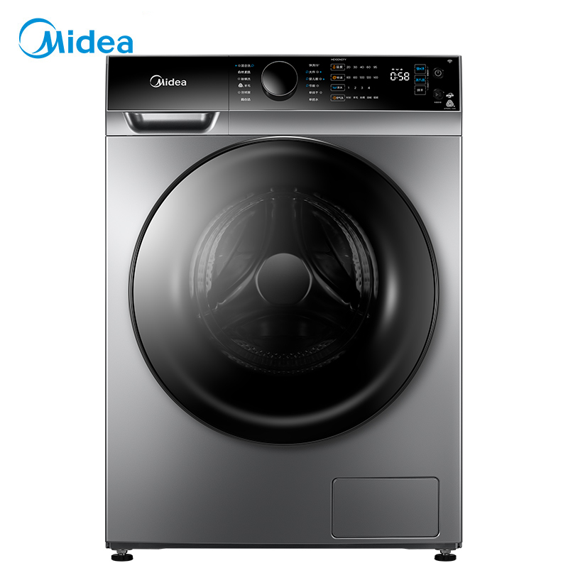 美的(Midea) 10公斤全自动直驱变频滚筒洗衣机 干衣机洗干一体机 除菌 巴赫银 MD100N07Y
