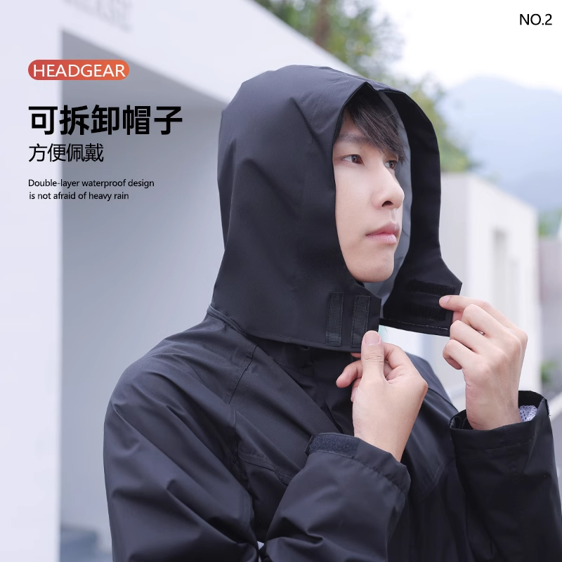 BR 雨衣雨裤套装男款分体电动车女外卖骑手专用长款全身防暴雨摩托车高清大图